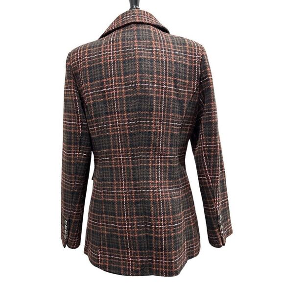 SAM Edelman Margot Mabel Plaid Embellished Blazer Sz L - Picture 8 of 15